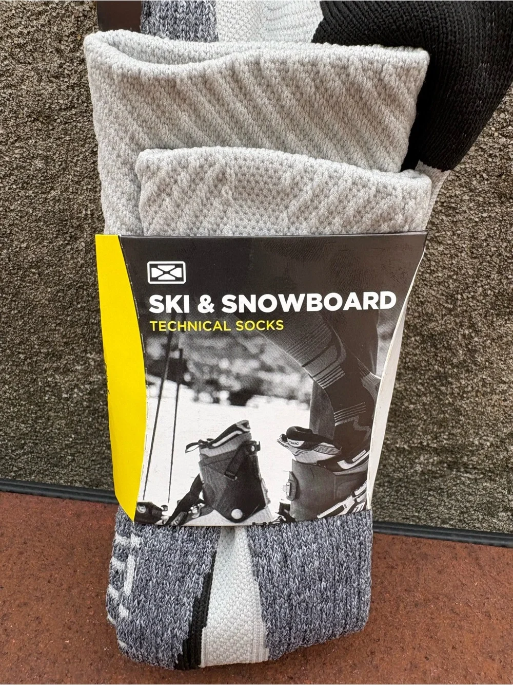 Evolution Technical Socks Unisex L M9-10.5 W11-13 Ski Snowboard Grey High Nwt